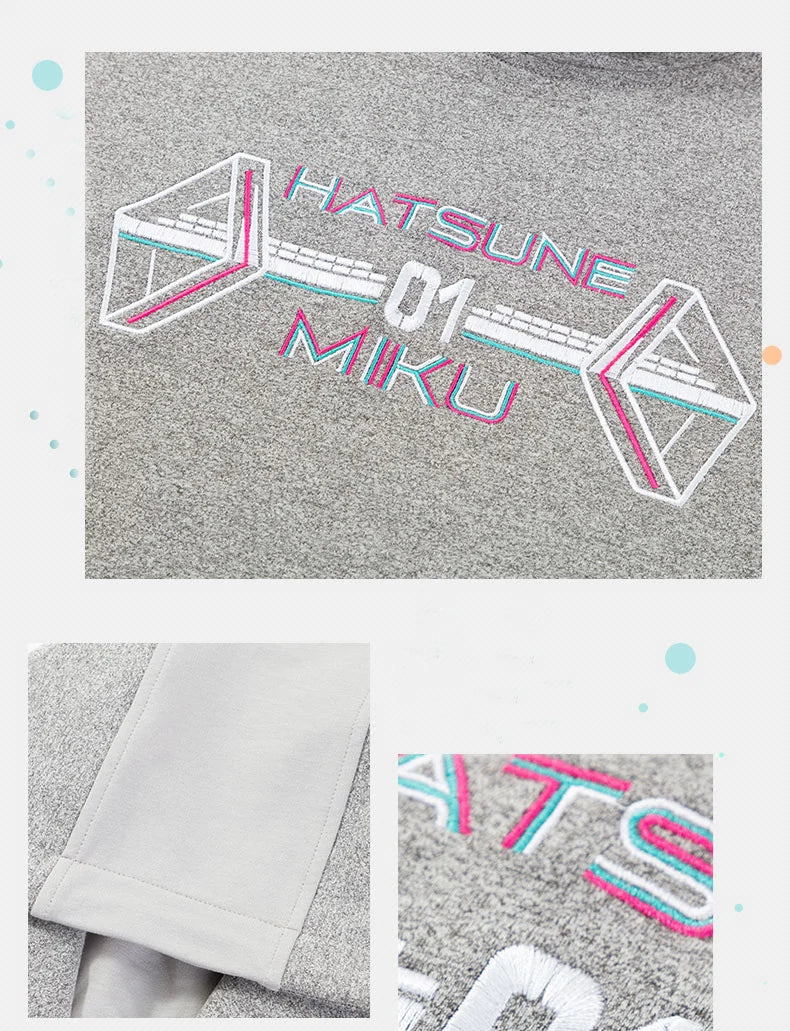 Hatsune Miku - Hatsune Miku Grey Hoodie Outerwear Moeyu