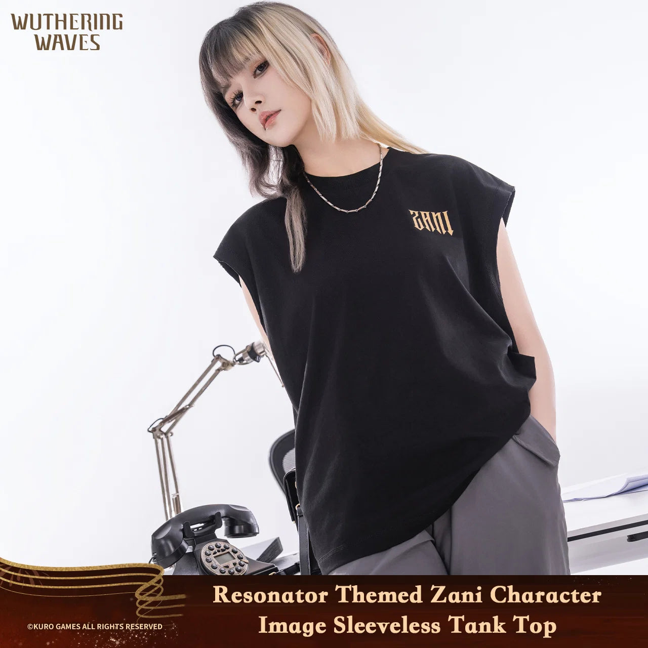 Wuthering Waves - Resonator Themed Zani Character Image Sleeveless Tank Top KURO GAMES