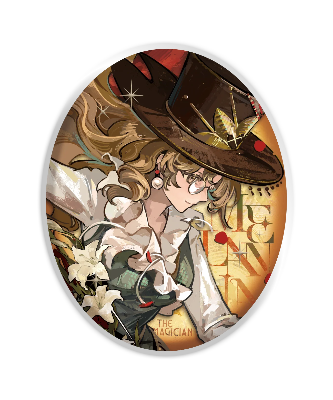 Reverse: 1999 - Melania Red & White Series Combo Set & Flowing Sand Acrylic Stand BLUEPOCH
