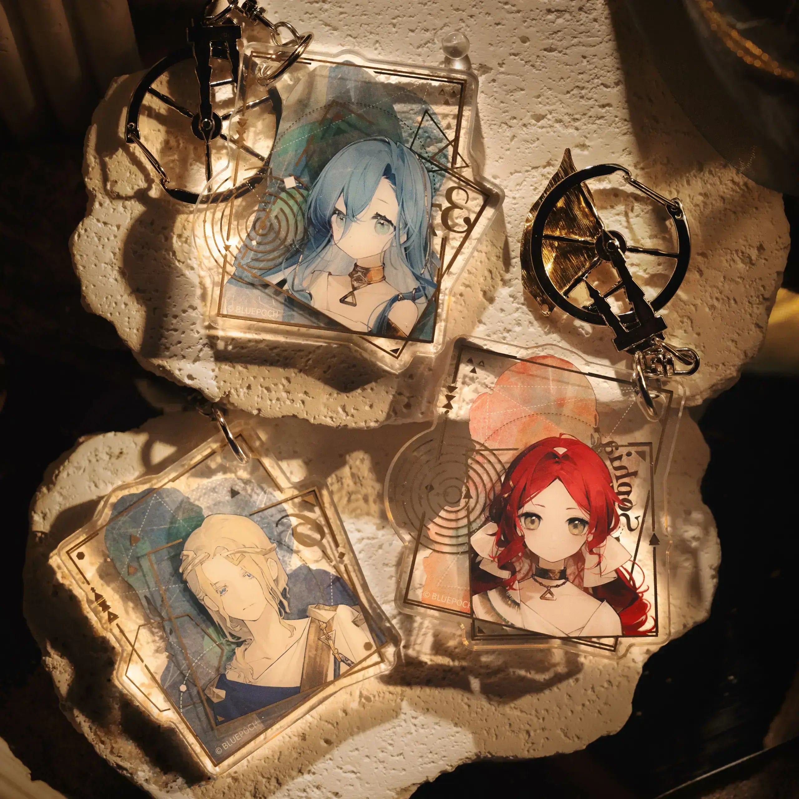 Reverse: 1999 - Mirror of Imprinted Gold Character Acrylic Keychain BLUEPOCH