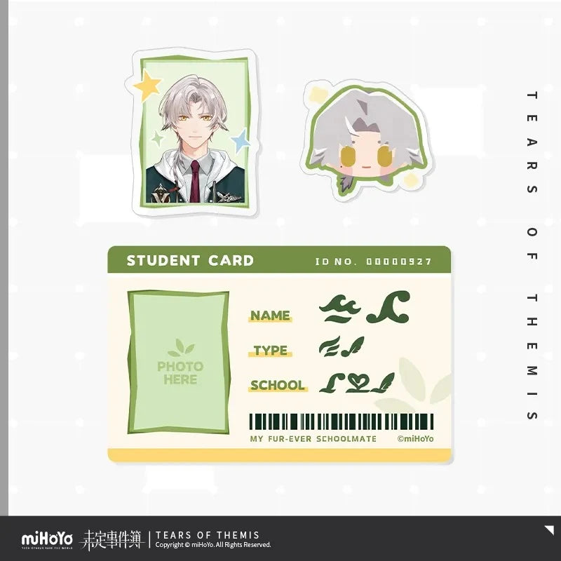 Tears of Themis - My Fur-ever Schoolmale Series Magnetic Acrylic Student ID Holder miHoYo