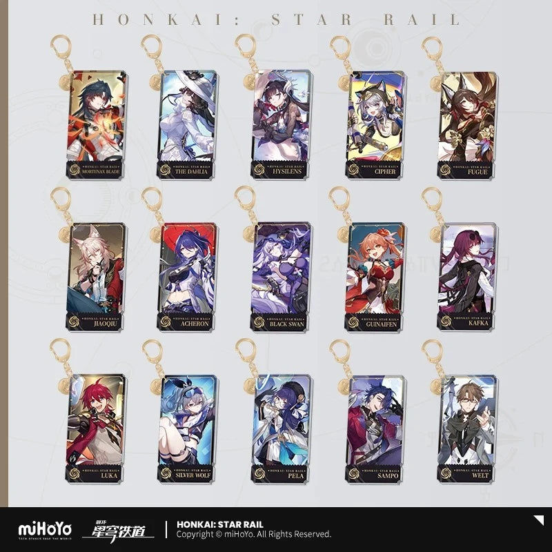 Honkai: Star Rail - The Nihility Path Character Acrylic Warp Artwork Acrylic Keychain miHoYo