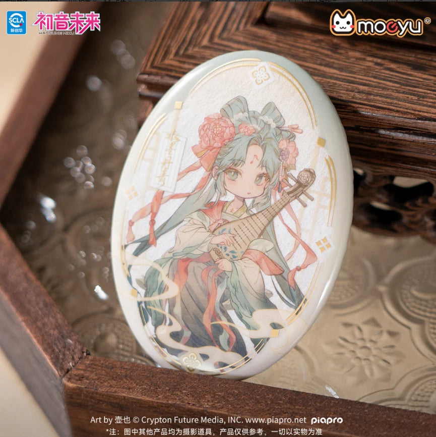 Hatsune Miku - Ink and Wash Painting Series Chibi Badge Moeyu