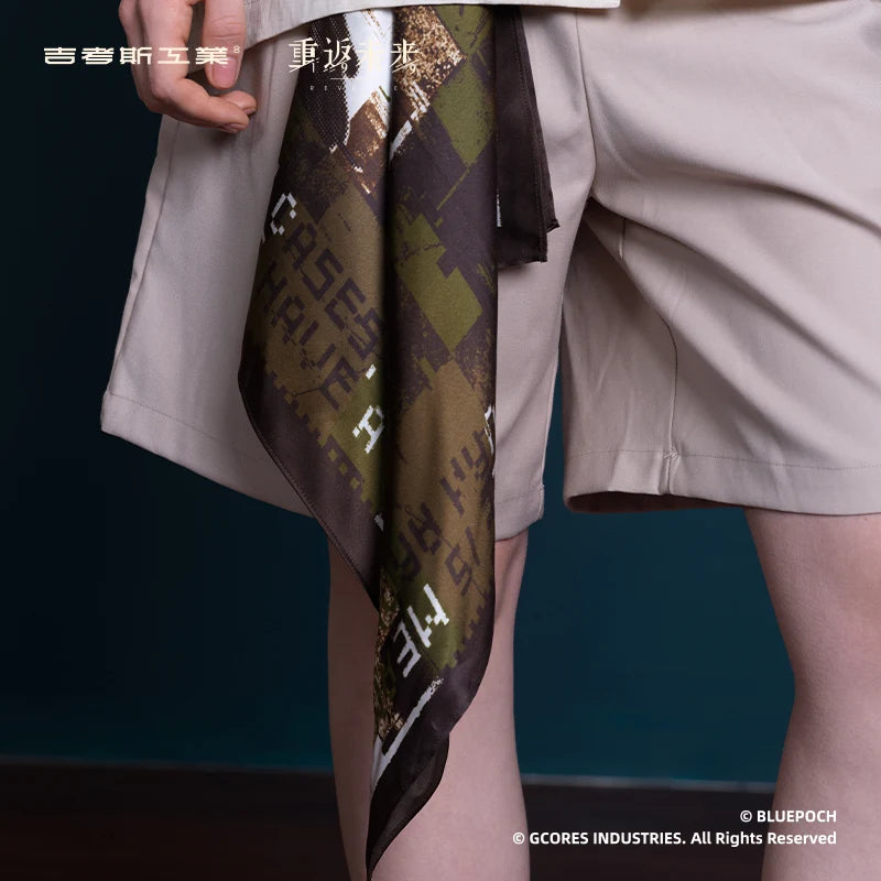 Reverse: 1999 - Woven Rainlines Pure Silk Scarf BLUEPOCH