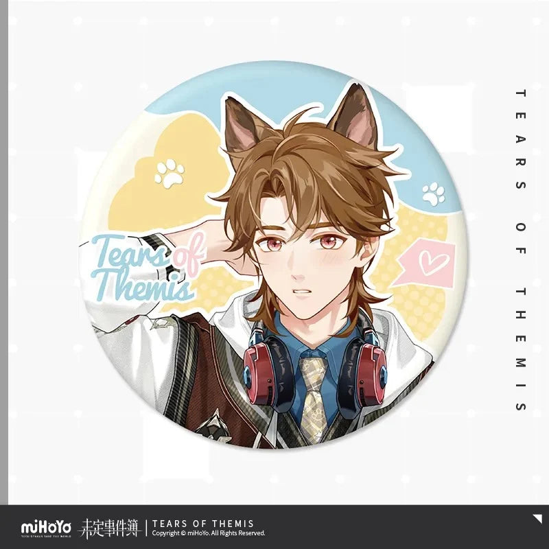 Tears of Themis - My Fur-ever Schoolmale Series Heartbeat Commute Tin Badge miHoYo