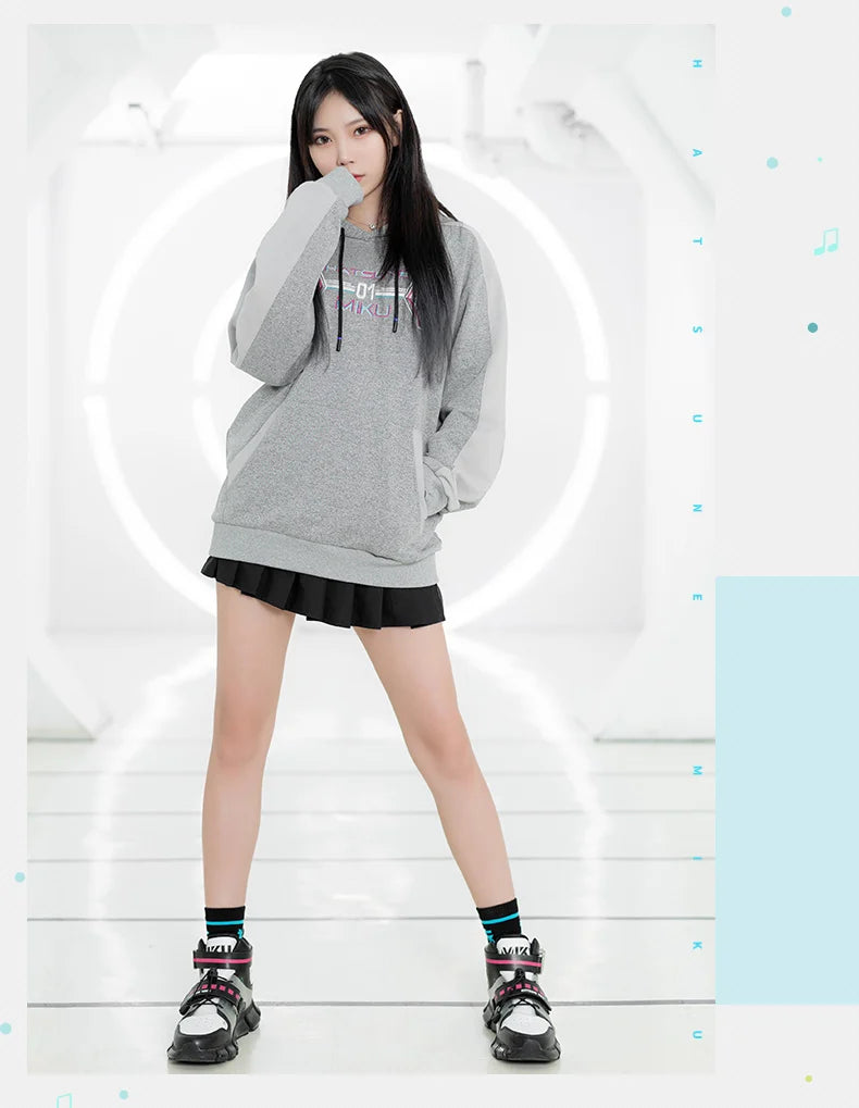 Hatsune Miku - Hatsune Miku Grey Hoodie Outerwear Moeyu