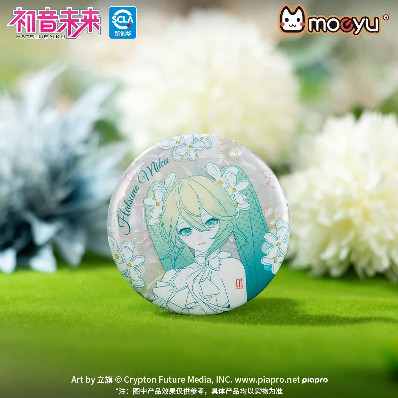 Hatsune Miku - Summer Blossom Series White Porcelain Badge Moeyu