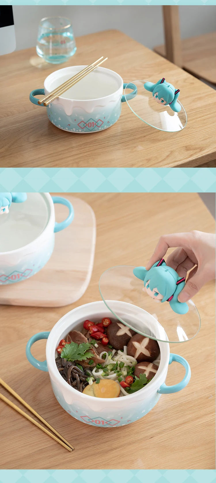 Hatsune Miku - Hatsune Miku Angry Pouty Face Bowl (with lid) Moeyu