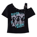Hatsune Miku - Hatsune Miku The Rock Music Series Asymmetrical Shoulder T-shirt Moeyu