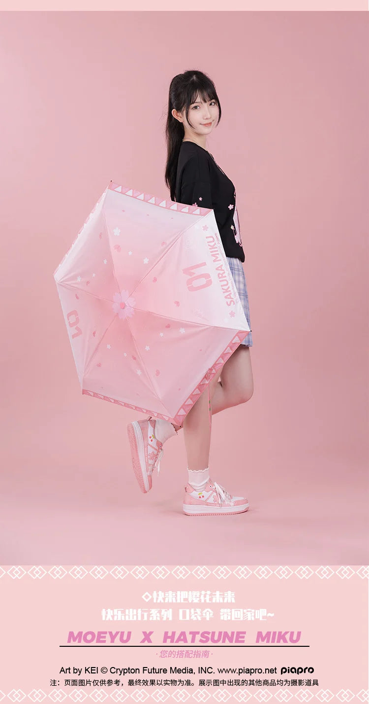 Hatsune Miku - Sakura Miku Travel Happily Compact Umbrella Moeyu