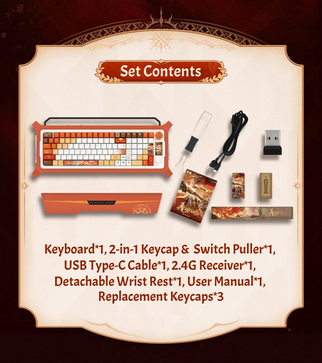 Wuthering Waves - Augusta The Blazing Bearer Mechanical Keyboard KURO GAMES