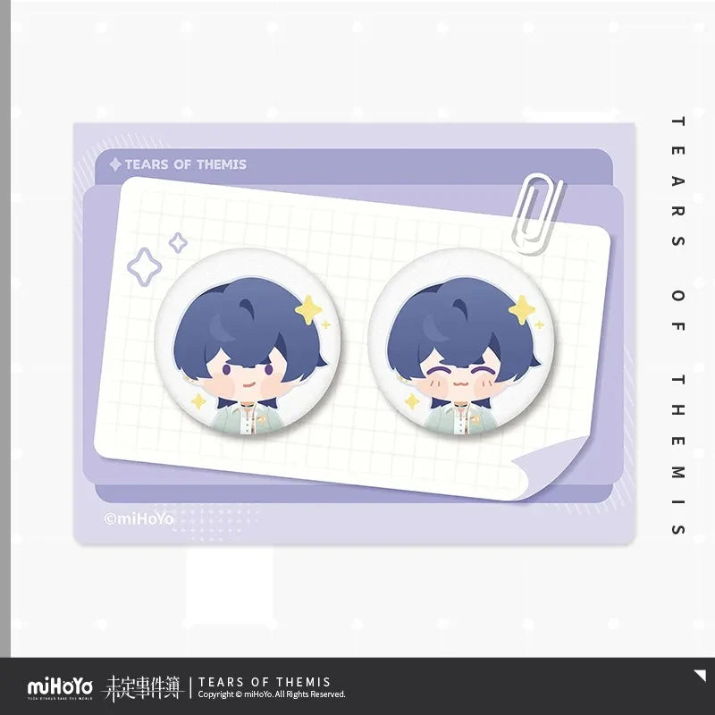 Tears of Themis - Stellis Heartbeat Series King Birthday Chibi Mini Badge Set miHoYo