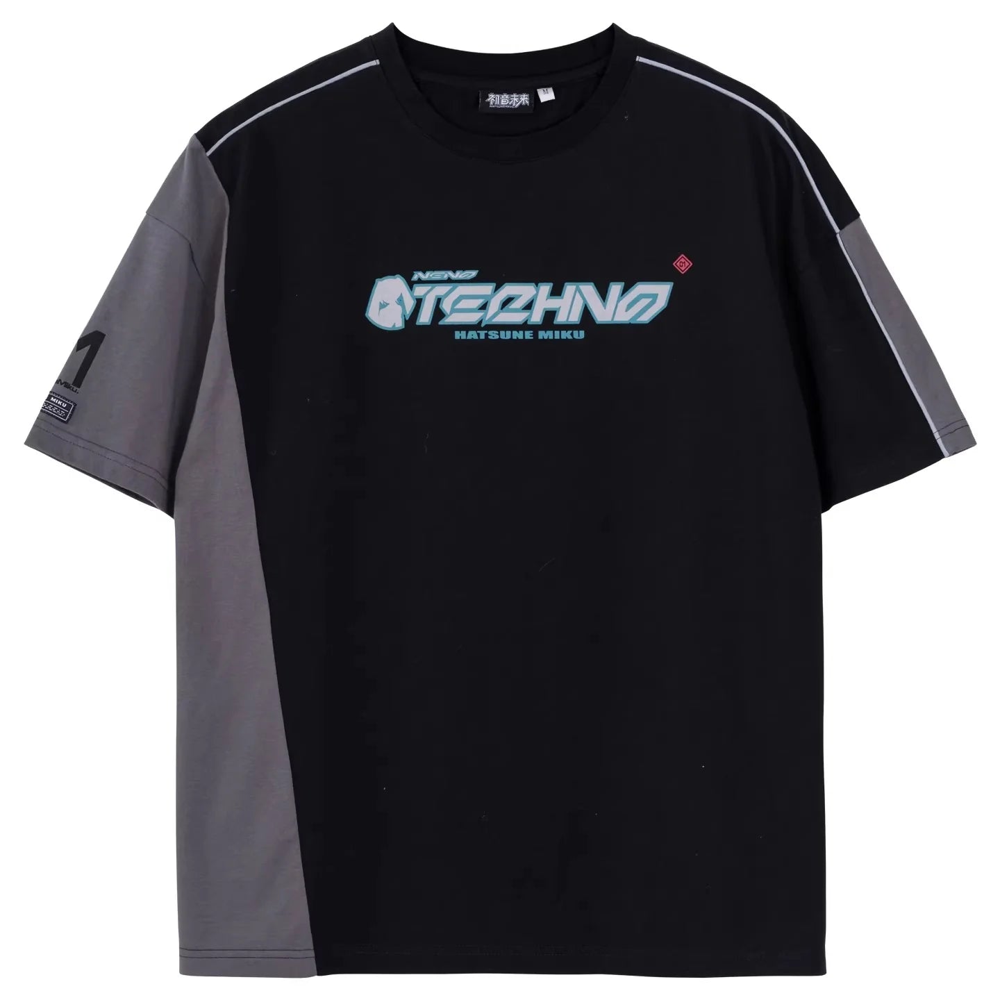 Hatsune Miku - Hatsune Miku Neon Techno Series Patchwork T-shirt Moeyu