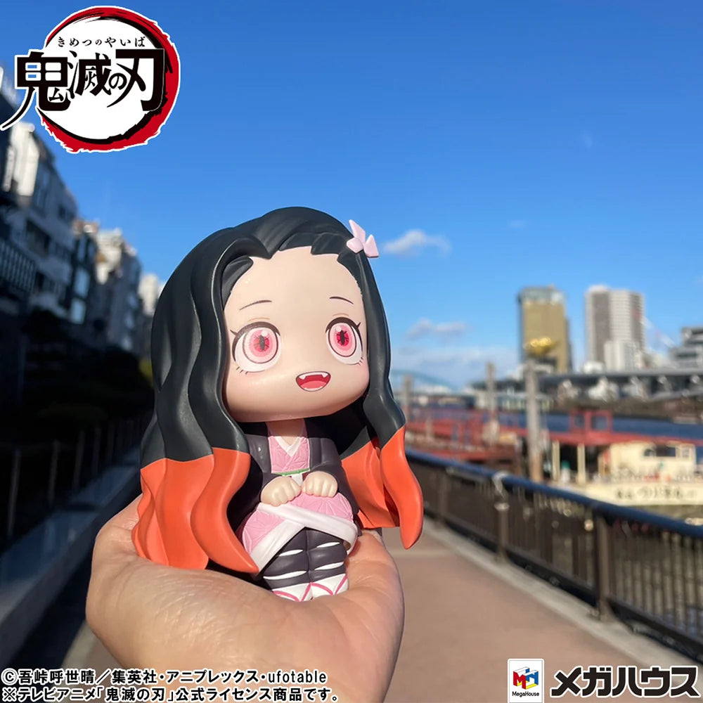 Demon Slayer: Kimetsu no Yaiba - Tanjiro Kamado (Sharp face Ver.) & Nezuko Kamado (Conquered the Sun Ver.) Set [with gift] Lookup Mini Figure MegaHouse