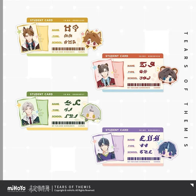 Tears of Themis - My Fur-ever Schoolmale Series Magnetic Acrylic Student ID Holder miHoYo