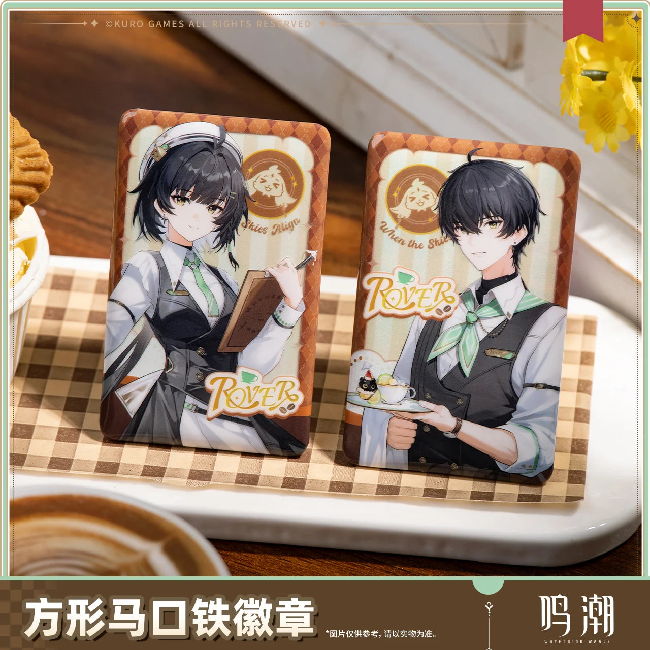 Wuthering Waves - When the Skies Align Themed Square Tin Badge KURO GAMES