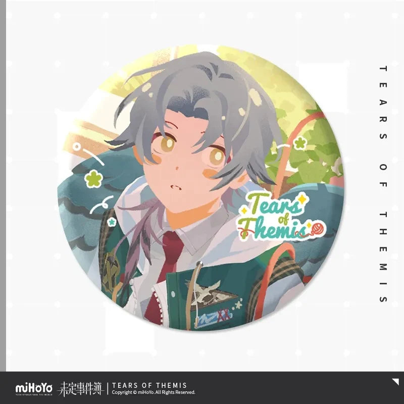 Tears of Themis - My Fur-ever Schoolmale Series Heartbeat Fluffy Tin Badge miHoYo