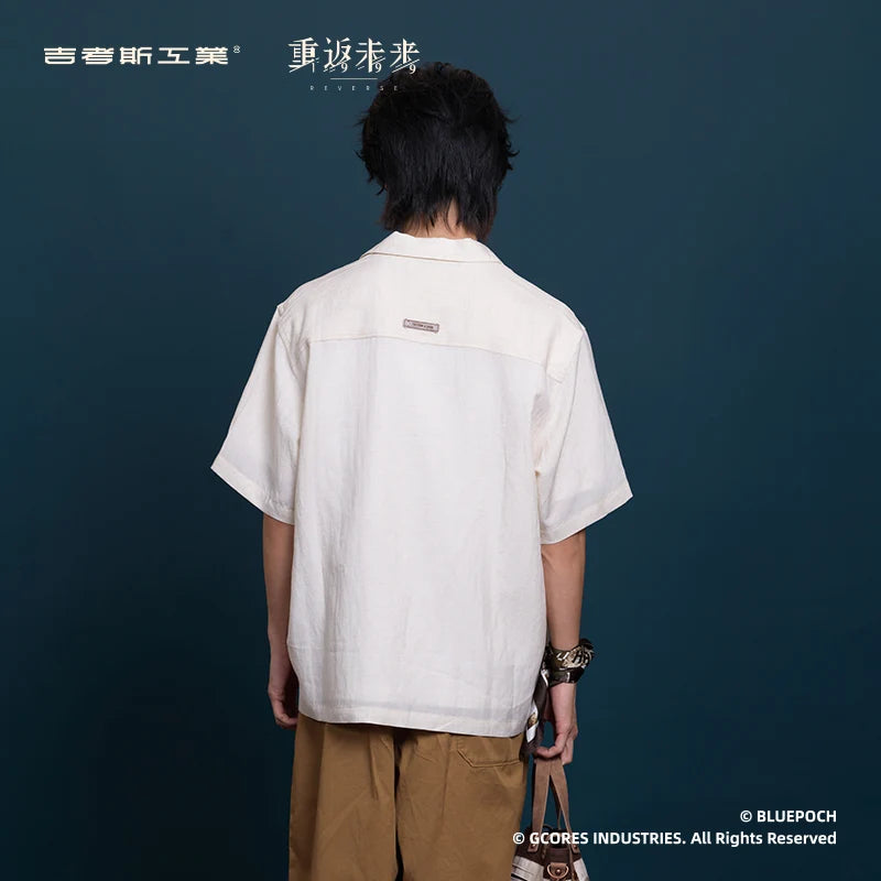 Reverse: 1999 - Woven Rainlines Printed Shirt BLUEPOCH