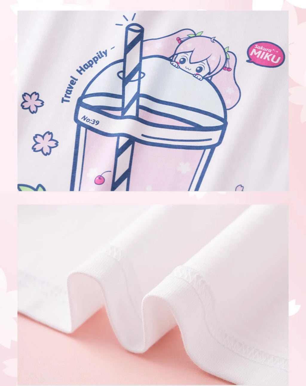 Hatsune Miku - Sakura Miku Happy Trip T-Shirt Moeyu