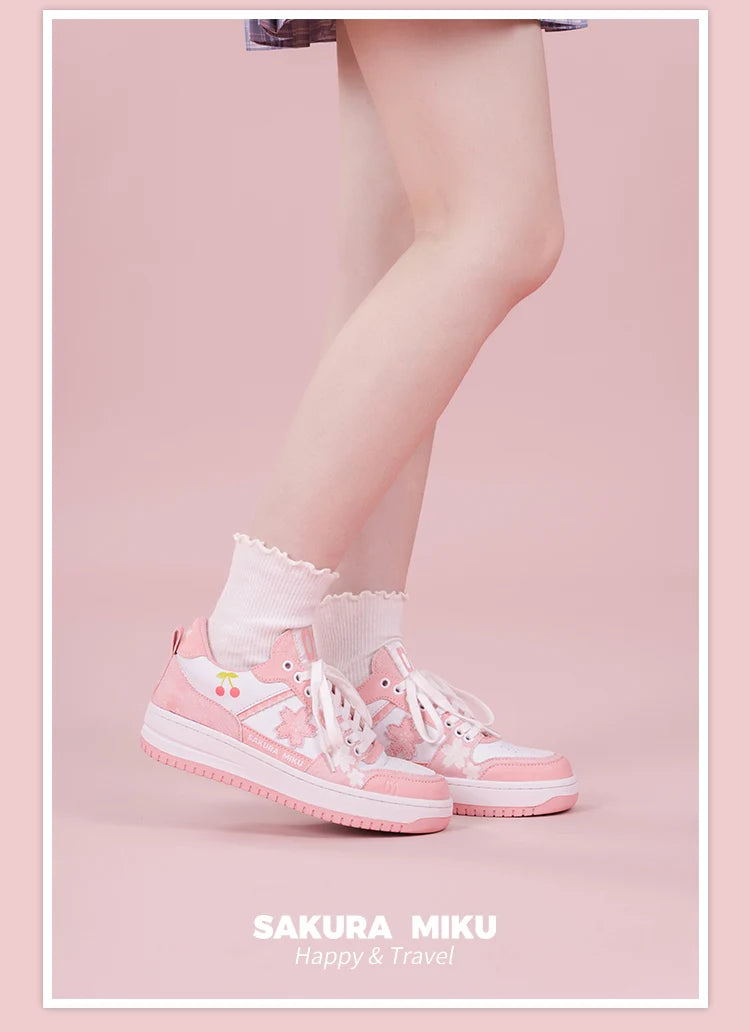 Hatsune Miku - Sakura Miku Travel Happily Sneakers Moeyu