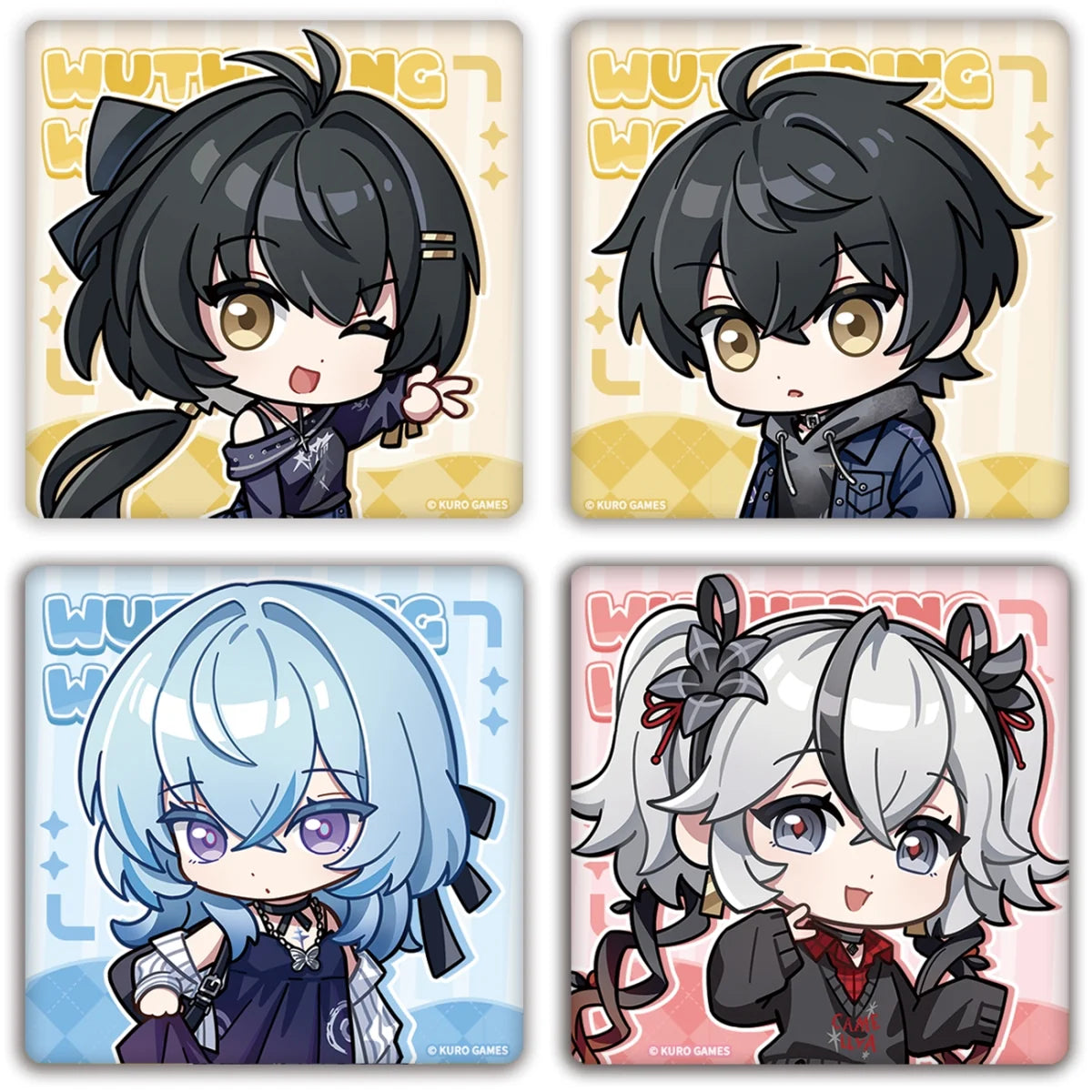 Wuthering Waves - Focused Freeze Series Chibi Character PU Square Badge Karasumaya