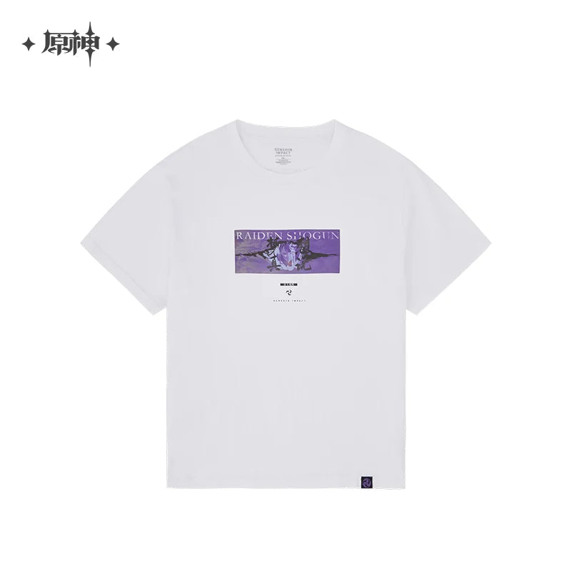 Genshin Impact - Raiden Shogun Style White T-Shirt miHoYo