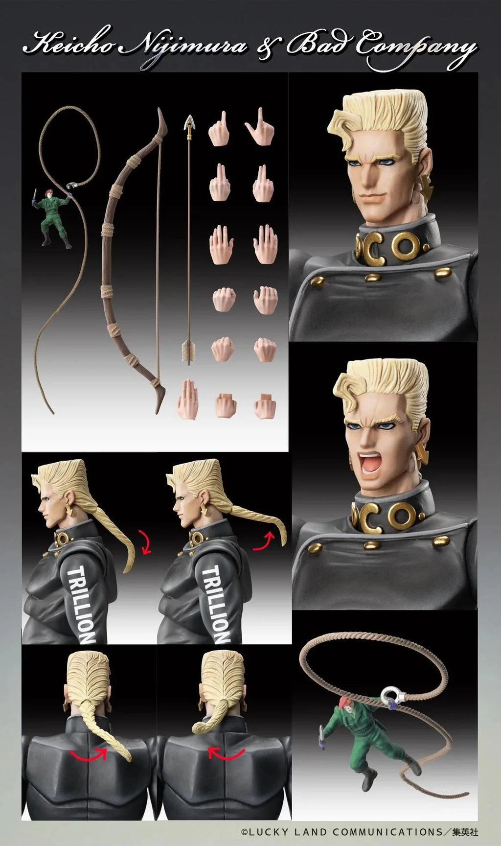 JoJo's Bizarre Adventure: Diamond Is Unbreakable - Keicho Nijimura & BAD COMPANY Action Figure Medicos Entertainment