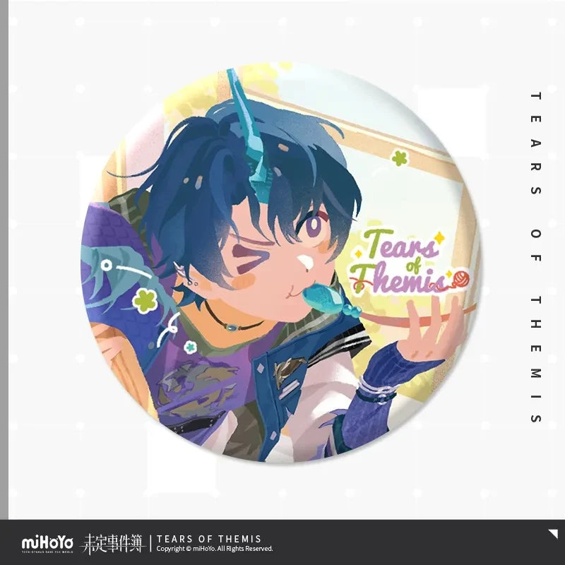 Tears of Themis - My Fur-ever Schoolmale Series Heartbeat Fluffy Tin Badge miHoYo