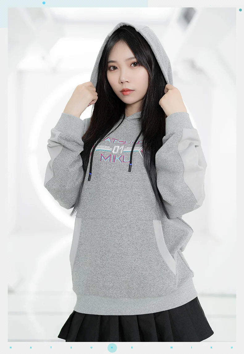 Hatsune Miku - Hatsune Miku Grey Hoodie Outerwear Moeyu