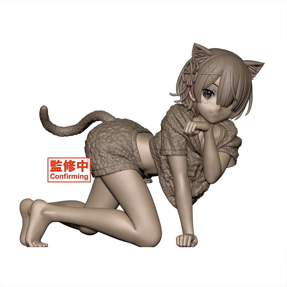 Re:Zero Starting Life in Another World - Ram (Cat Roomwear Ver.) Desktop Cute Prize Figure