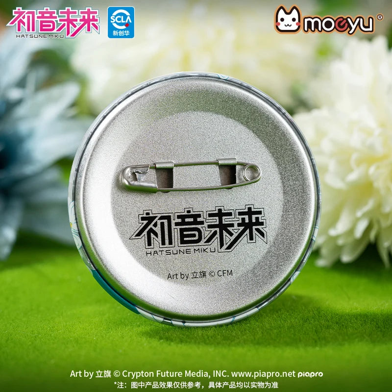 Hatsune Miku - Summer Blossom Series White Porcelain Badge Moeyu