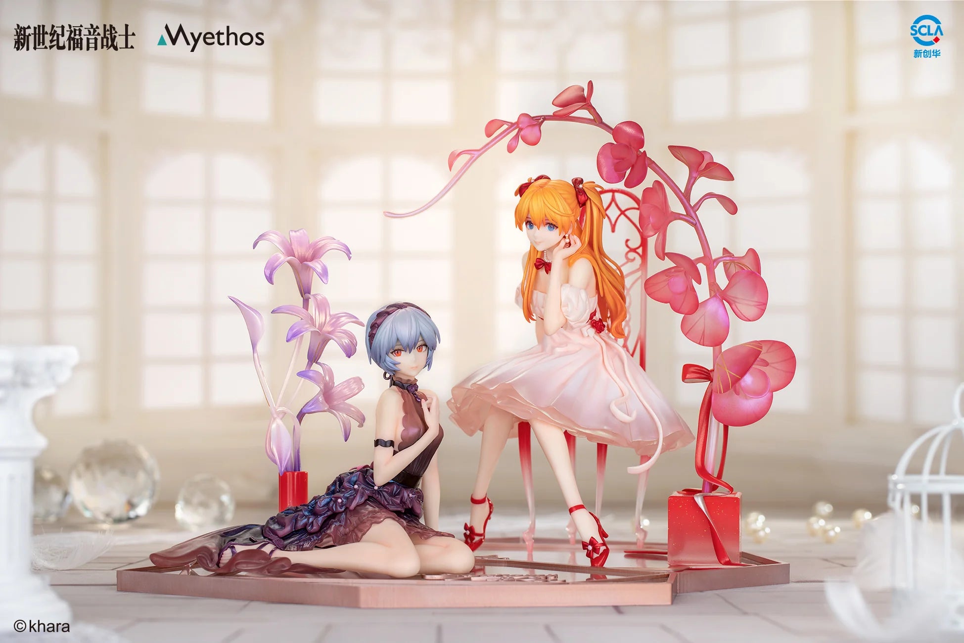 Neon Genesis Evangelion - Rei Ayanami&Asuka Shikinami Langley(Whisper of Flower Ver.) 1/7 Scale Figure Myethos