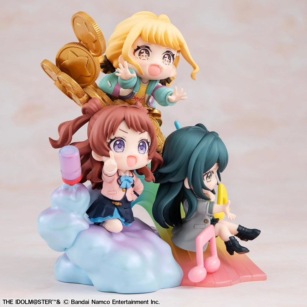 The iDOLM@STER Gakuen - Temari Tsukimura & Fujita Kotone & Saki Hanami Chibi Figure MegaHouse