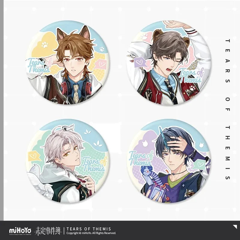 Tears of Themis - My Fur-ever Schoolmale Series Heartbeat Commute Tin Badge miHoYo