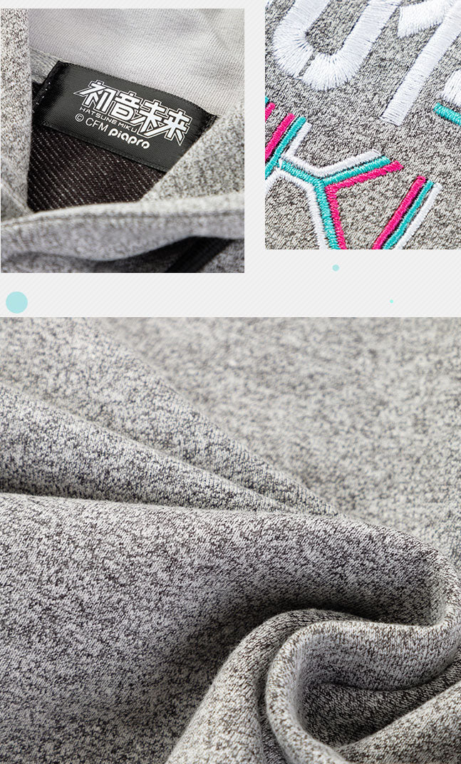 Hatsune Miku - Hatsune Miku Grey Hoodie Outerwear Moeyu