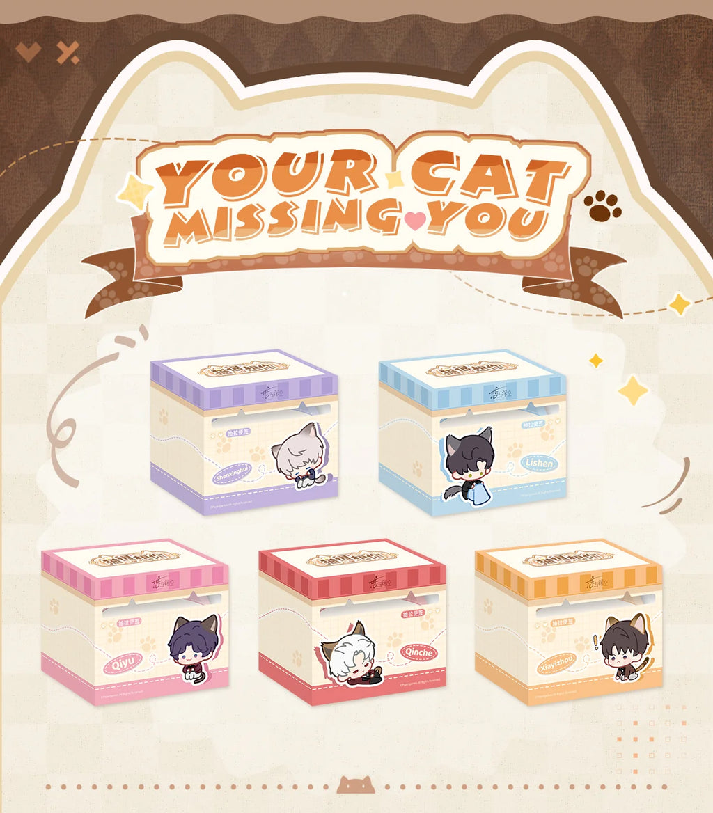 Love and Deepspace - Your Cat Misses You Series Sticky Notes InFold Games