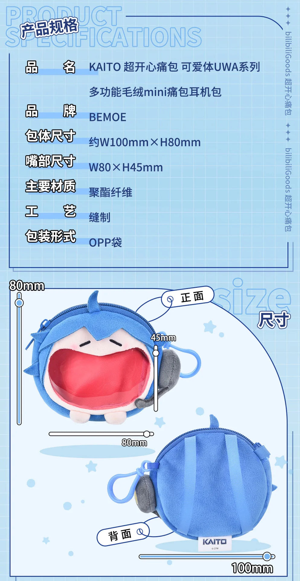 Hatsune Miku - KAITO UWA Series Mini Itabag BEMOE