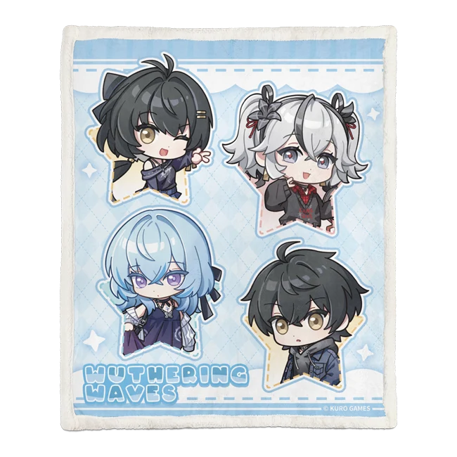 Wuthering Waves - Focused Freeze Series Chibi Character Blanket Karasumaya