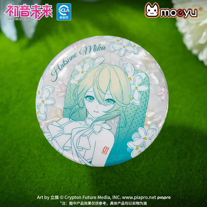 Hatsune Miku - Summer Blossom Series White Porcelain Badge Moeyu