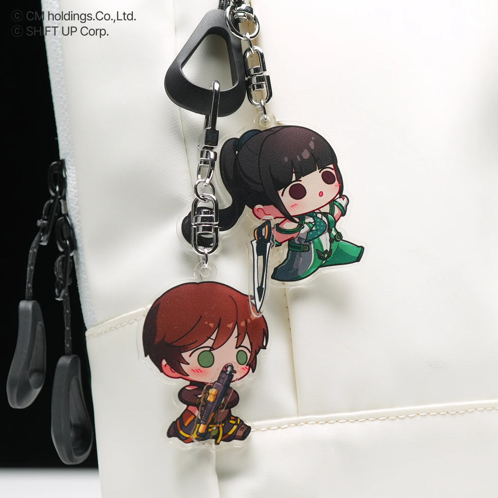 GODDESS OF VICTORY: NIKKE X Stellar Blade - EVE & Raven & Lily 03 Spin Acrylic Keyring GNF TOYZ