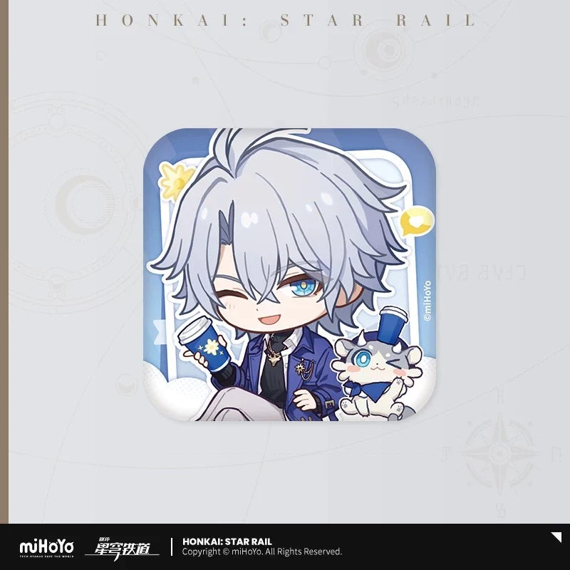 Honkai: Star Rail - Castorice & Phainon Express Travel Notes Chibi Square Badge miHoYo