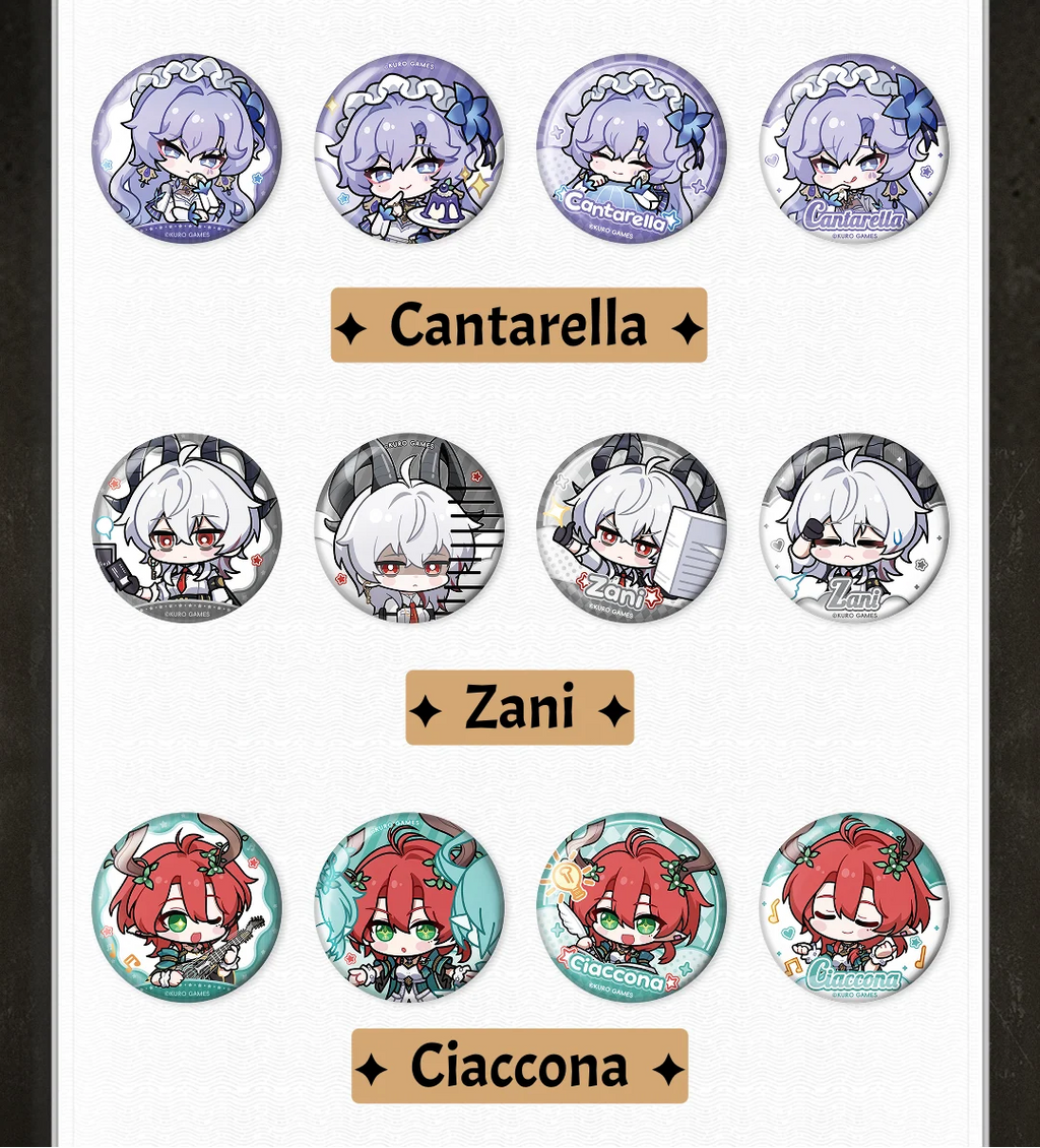 Wuthering Waves - Sticker Series Mini Badge Set KURO GAMES