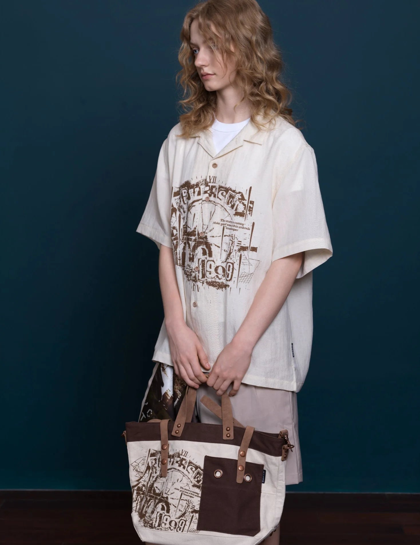 Reverse: 1999 - Woven Rainlines Crossbody Bag BLUEPOCH