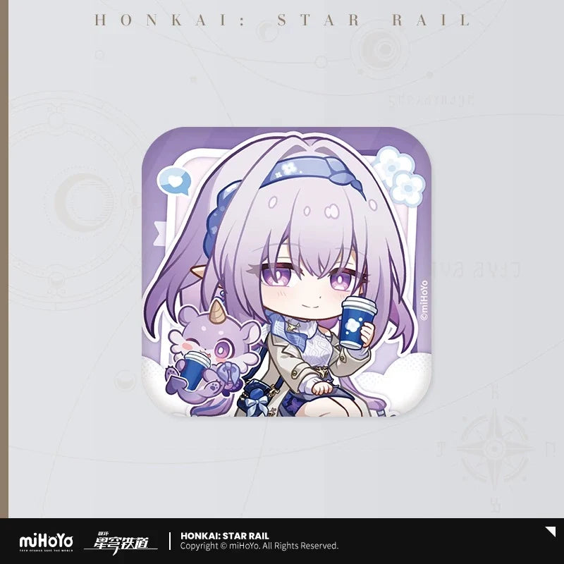 Honkai: Star Rail - Castorice & Phainon Express Travel Notes Chibi Square Badge miHoYo