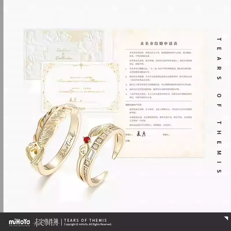 Tears of Themis - Forever Begins With You Series Raven Heartbeat Vow Couple Rings miHoYo