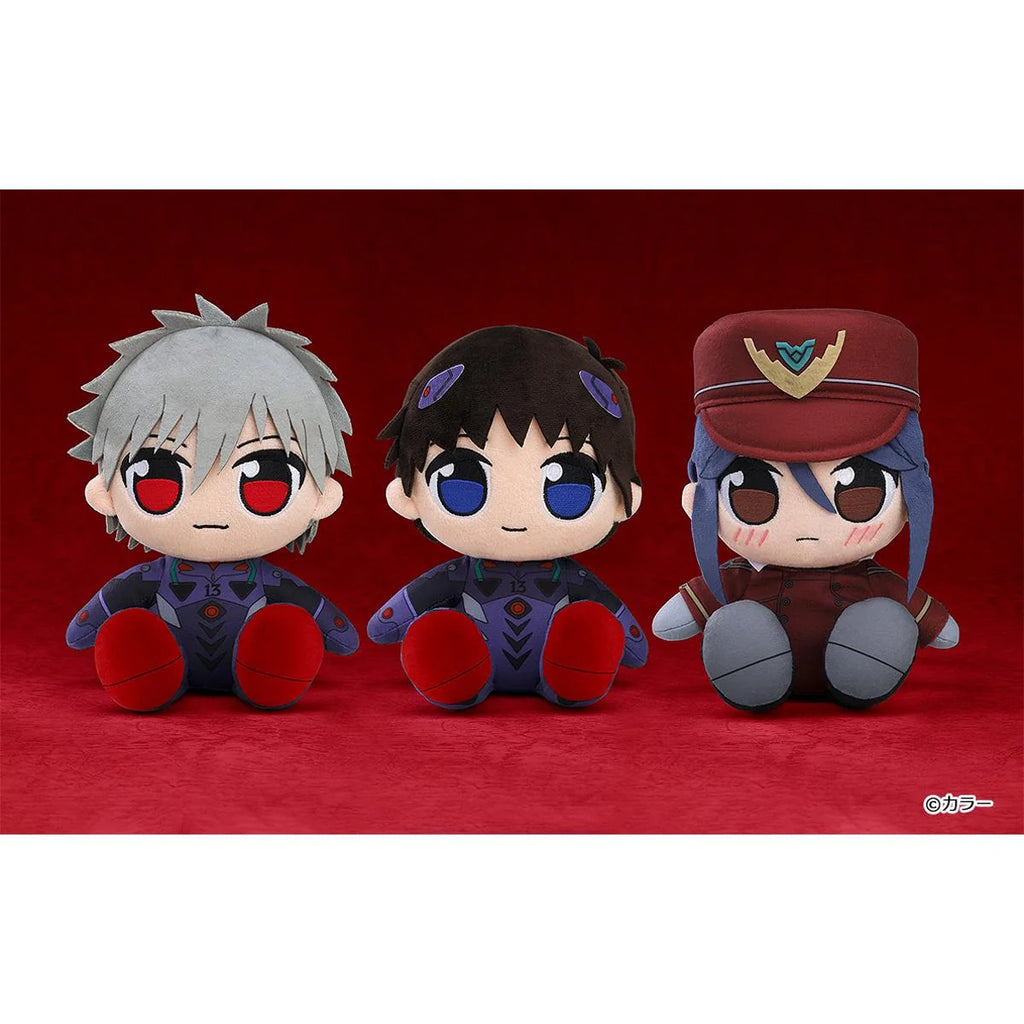Rebuild of Evangelion - Kaworu Nagisa & Shinji Ikari & Misato Katsuragi (Black Plugsuit Ver.) Kuripan Plushie Good Smile Company