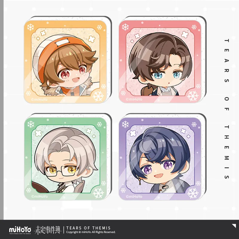 Tears of Themis - Winter Snow Commemorative Series Chibi Acrylic Refrigerator Magnet Set miHoYo