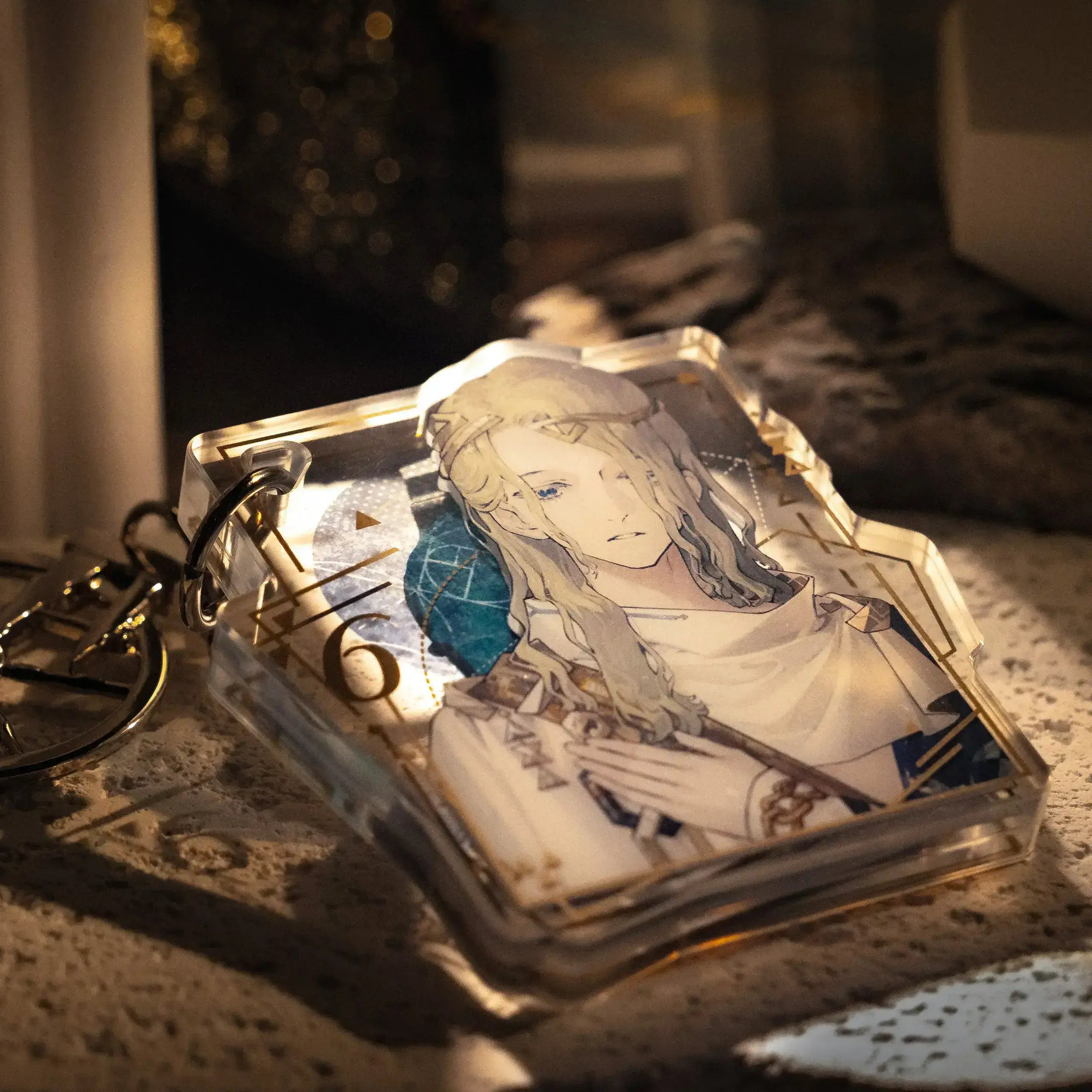 Reverse: 1999 - Mirror of Imprinted Gold Character Acrylic Keychain BLUEPOCH