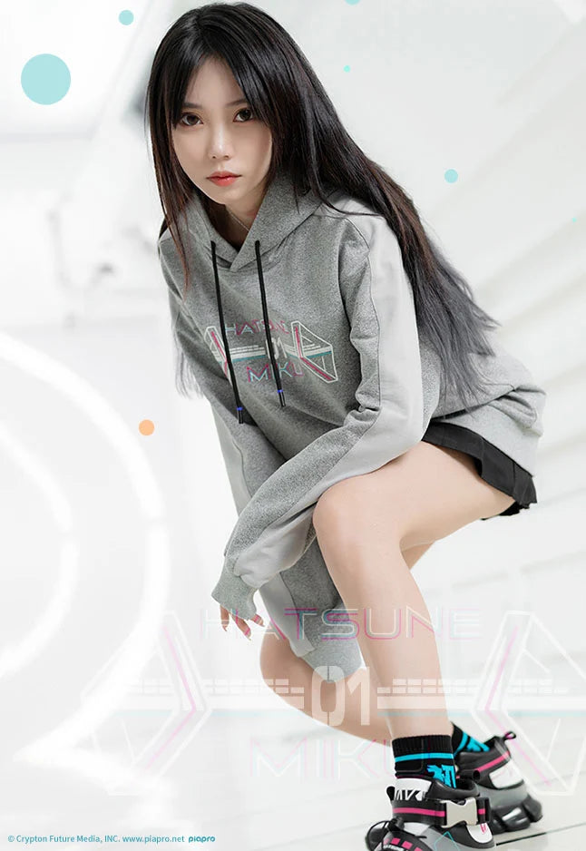 Hatsune Miku - Hatsune Miku Grey Hoodie Outerwear Moeyu